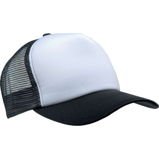 Кепка KP111 TRUCKER MESH CAP - 5 PANELS, колір white-black - KP111-white-black